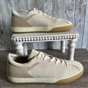 Rothy's Low-Top Lace Up Sneakers Biscuit Cream Colorway Womens Size 9.5